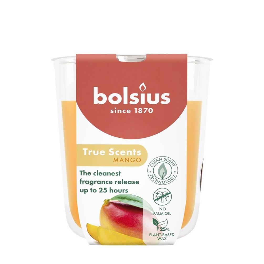 Bolsius Mango True Scents Small Glass Jar Candle £3.95